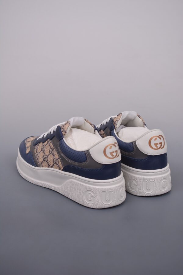 sy_no_A660A1FAAC78816D4F72F9C03FB004A6_1 Gucci MAC8 GG Canvas & Navy Leather Sneaker with Gold Sneaker Charm