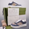 sy_no_A660A1FAAC78816D4F72F9C03FB004A6_4 Gucci MAC8 GG Canvas & Navy Leather Sneaker with Gold Sneaker Charm