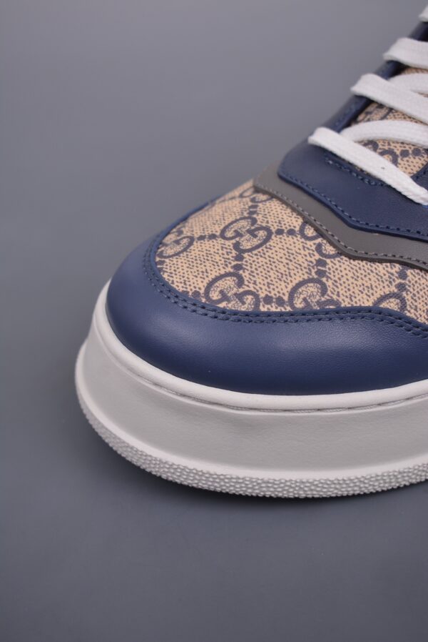 sy_no_A660A1FAAC78816D4F72F9C03FB004A6_5 Gucci MAC8 GG Canvas & Navy Leather Sneaker with Gold Sneaker Charm