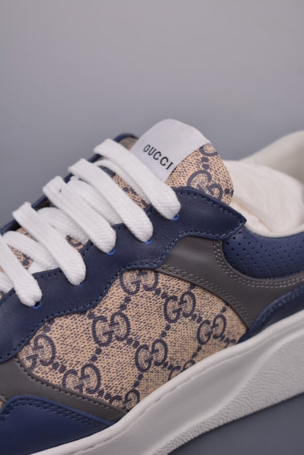 sy_no_A660A1FAAC78816D4F72F9C03FB004A6_6 Gucci MAC8 GG Canvas & Navy Leather Sneaker with Gold Sneaker Charm