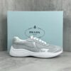 Prada America's Cup Light Grey Patent Mesh Sneaker
