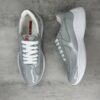 Prada America's Cup Light Grey Patent Mesh Sneaker