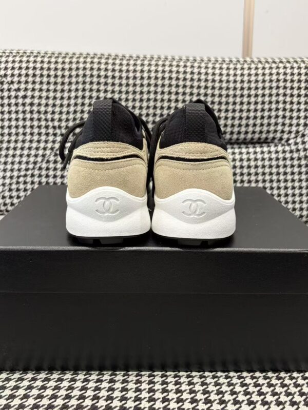sy_no_A6EAB22A0111CE1F91F5B2B2C004F24F_4 Chanel Suede & Knit Sock-Collar Platform Trainer Beige-Black-Knit