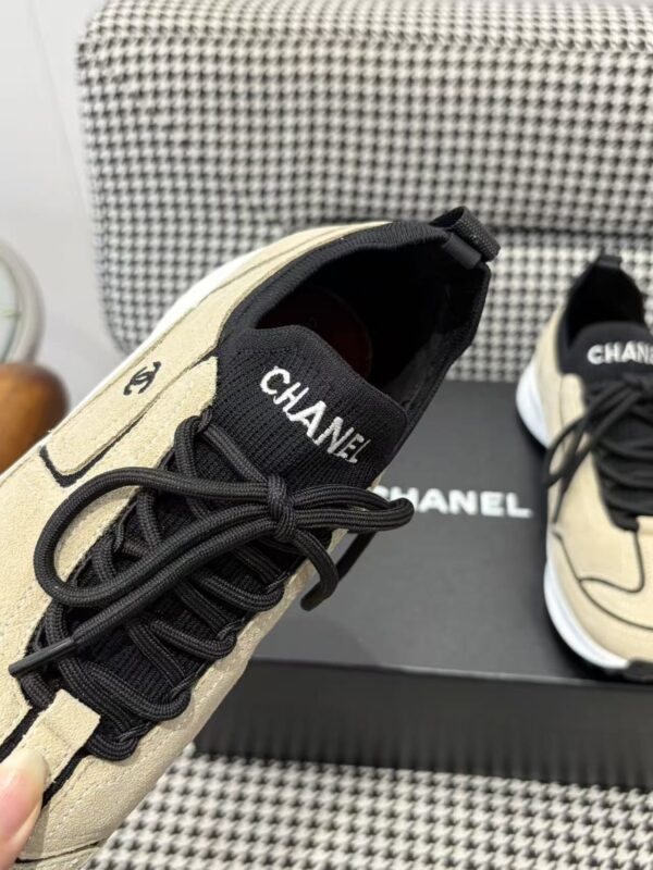 sy_no_A6EAB22A0111CE1F91F5B2B2C004F24F_5 Chanel Suede & Knit Sock-Collar Platform Trainer Beige-Black-Knit