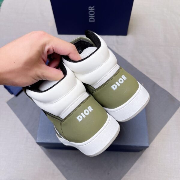 sy_no_A745B74953D5C0D1B847E3EE147D387E_8 Dior White-Olive Green Spliced B27 High-Top Sneaker