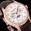 Patek Philippe 39mm Rose Gold Perpetual Calendar Mechanical Men's Watch with Complicated Functions 5327R-001