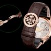 Patek Philippe 39mm Rose Gold Perpetual Calendar Mechanical Men's Watch with Complicated Functions 5327R-001