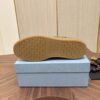 Prada Brown Suede Leather-Spliced Gum-Sole Low-Top Sneaker