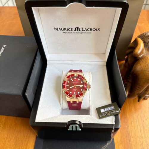 MAURITE LACROIX Automatic Mechanical Movement Bronze Diving Watch Water Ghost Date Display