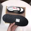 Prada Black-White Patent Mesh Red-Tongue Platform Sneaker