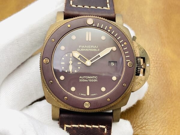 sy_no_A8BF1E729F5F48050ACB3DC8EA9C632A_1 PANERAI SUBMERSIBLE series automatic mechanical movement date display men's watch Swiss watch 47mm coffee colored dial bronze case