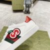 sy_no_A919EE0AC10E68ED0E33DB7D6F6A55BB_6 Gucci White Leather Low-Top Sneaker with Apple Interlocking G and Web Stripe