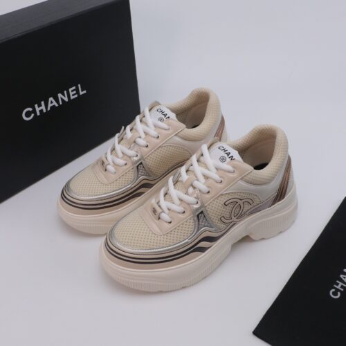 sy_no_AAA342B245A609FC1CBE79B848A475BA_0 Chanel Mesh Trainer Beige-Silver
