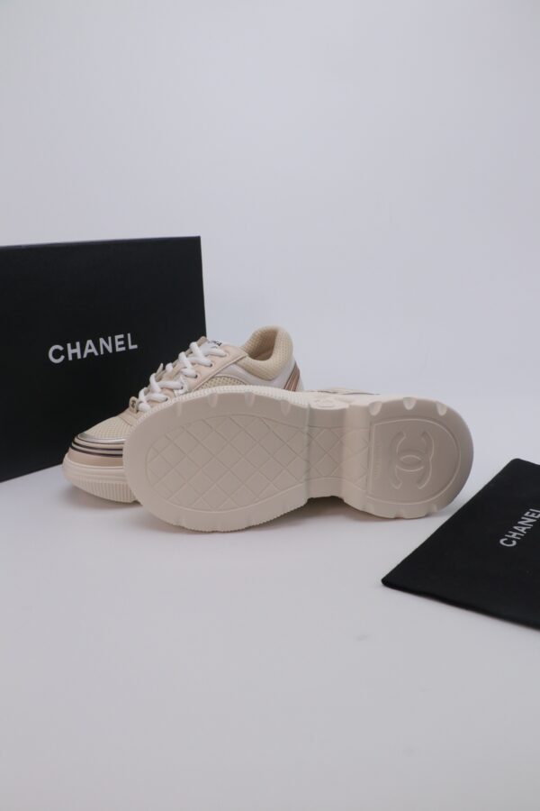 Chanel Mesh Trainer Beige-Silver