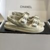 sy_no_AAD56E6007EBC71029AAFE1AA9C155A0_2 Chanel Beige Quilted Leather Platform Sandal with Rhinestone CC Logo