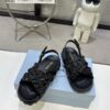 sy_no_ACB46E63D67ABDBA64E976E3D2B96C41_3 Prada Black Satin Ruched Cross-Strap Platform Sandal