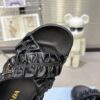 sy_no_ACB46E63D67ABDBA64E976E3D2B96C41_5 Prada Black Satin Ruched Cross-Strap Platform Sandal