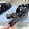 sy_no_ACB46E63D67ABDBA64E976E3D2B96C41_6 Prada Black Satin Ruched Cross-Strap Platform Sandal