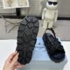 sy_no_ACB46E63D67ABDBA64E976E3D2B96C41_8 Prada Black Satin Ruched Cross-Strap Platform Sandal