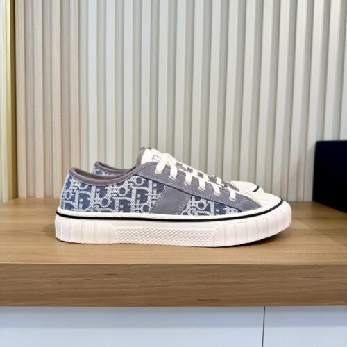 Dior Grey Oblique Canvas Low Sneaker