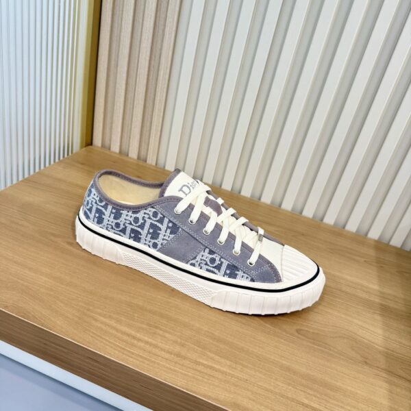 Dior Grey Oblique Canvas Low Sneaker