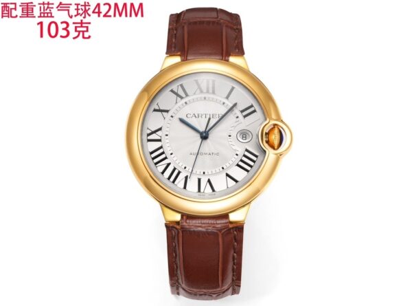 sy_no_AD6E376F5724DE37B01002BBFF114238_0 Cartier Ballon Bleu leather strap couple mechanical watch men's and women's watches