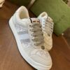 sy_no_AD6F2FD7F96F9DBD7D72F0A49AA621E5_2 Gucci MAC8 Leather Sneaker with Crystals & Silver Glitter Laces