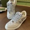 sy_no_AD6F2FD7F96F9DBD7D72F0A49AA621E5_6 Gucci MAC8 Leather Sneaker with Crystals & Silver Glitter Laces
