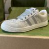 sy_no_AD6F2FD7F96F9DBD7D72F0A49AA621E5_7 Gucci MAC8 Leather Sneaker with Crystals & Silver Glitter Laces