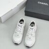 Chanel Mesh & Leather Platform Trainer White-Silver-Mesh
