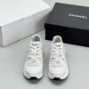 Chanel Mesh & Leather Platform Trainer White-Silver-Mesh