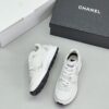 Chanel Mesh & Leather Platform Trainer White-Silver-Mesh