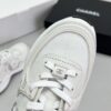 Chanel Mesh & Leather Platform Trainer White-Silver-Mesh