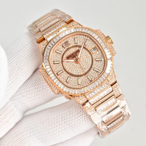 sy_no_AE6EB00A1031D204483AE1FCEE18FC5C_0 Patek Philippe Sporty Elegance NAUTILUS Series Nautilus Automatic Mechanical Movement Swiss Watch Gold Dial Gold Strap