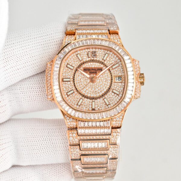sy_no_AE6EB00A1031D204483AE1FCEE18FC5C_1 Patek Philippe Sporty Elegance NAUTILUS Series Nautilus Automatic Mechanical Movement Swiss Watch Gold Dial Gold Strap
