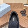 sy_no_AF6D779CC561F265D45045A56E17671E_5 Prada Navy Suede Leather-Spliced Gum-Sole Low-Top Sneaker