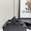 sy_no_B000D9A9FB718875CF806C663BF2D9CC_0 Chanel Black Raffia Double-Strap Platform Slide Black-Raffia-Slide