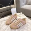 sy_no_B0A083FAF9A9FC9BC4B9DD14F14327FD_4 Dior Pink-Beige Suede Patchwork Low Sneaker