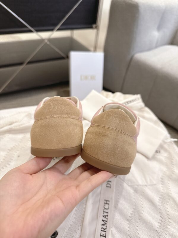 sy_no_B0A083FAF9A9FC9BC4B9DD14F14327FD_6 Dior Pink-Beige Suede Patchwork Low Sneaker