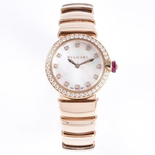 BVLGARI LVCEA watch with quartz movement and stainless steel strap