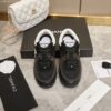 sy_no_B137CB468BC3406F328BC1548157E6F0_4 Chanel Black and White Mesh Chunky Sneaker with White CC Logo