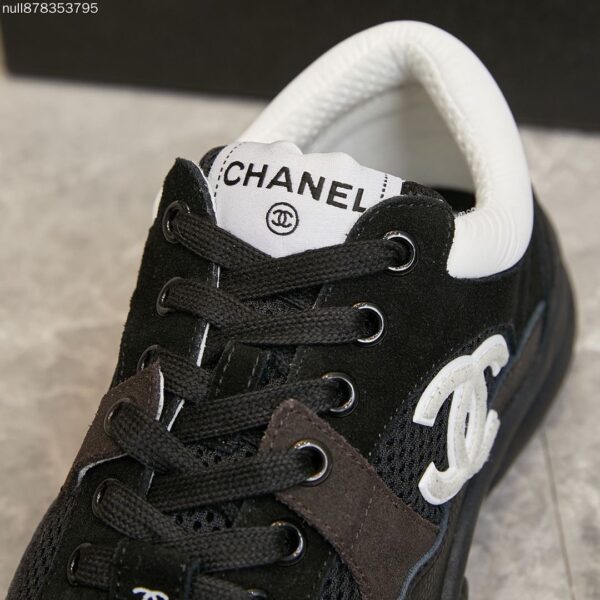 sy_no_B137CB468BC3406F328BC1548157E6F0_6 Chanel Black and White Mesh Chunky Sneaker with White CC Logo