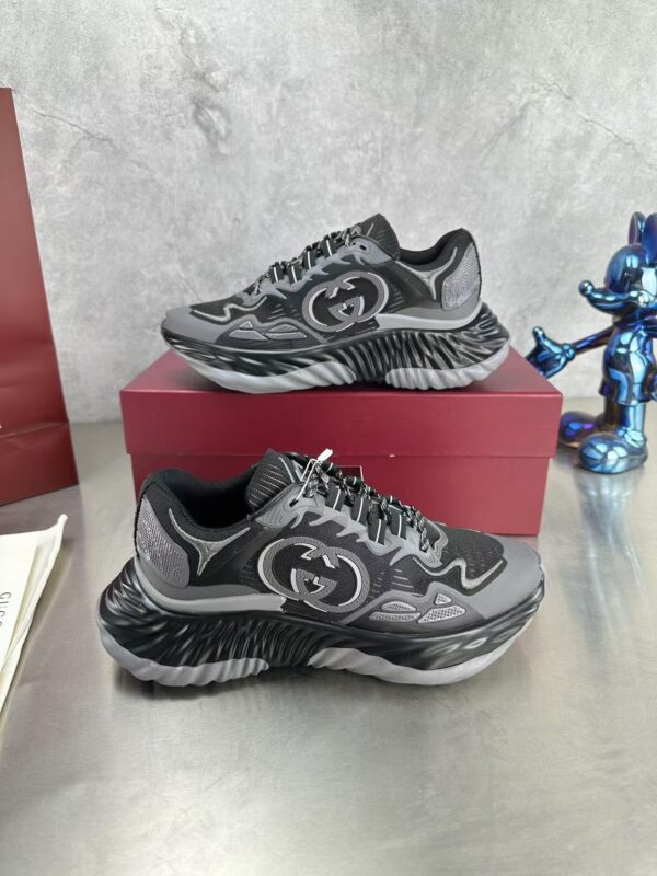 sy_no_B271AE3C58B37F7C741B43A2BF173A41_3 Gucci Interlocking G Wave Sole Sneaker in Black & Grey