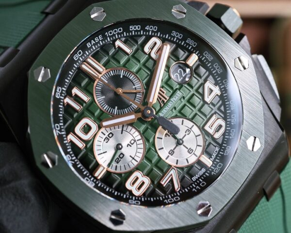 sy_no_B5A5C9CB9F086A22C014BA6E00792F13_8 AUDEMARS PIGUET Audemars Piguet Royal Oak Offshore Series Automatic Mechanical Movement Men's Watch Green Dial Titanium Case