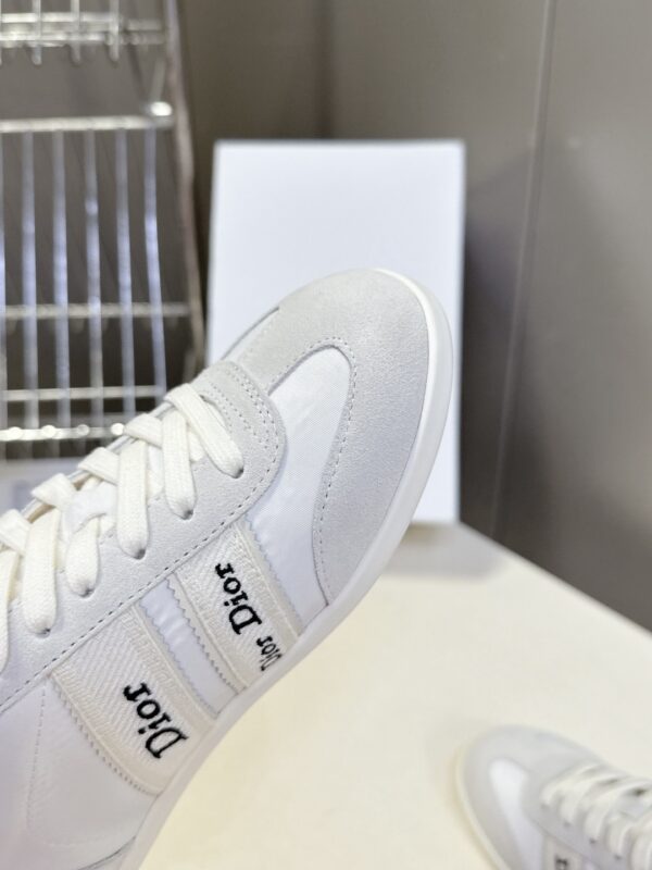 Dior White-Grey Suede Patchwork Low Sneaker