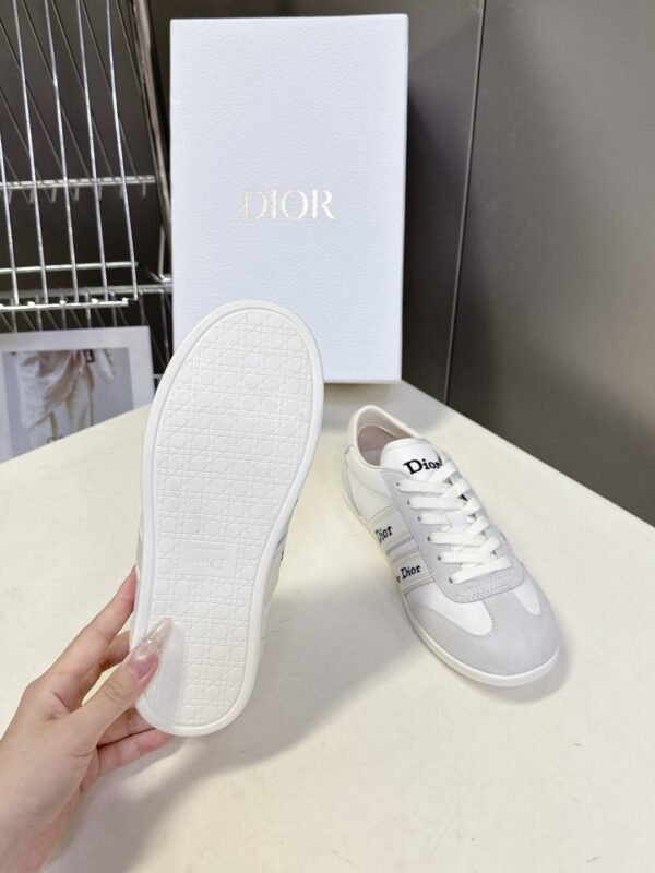 Dior White-Grey Suede Patchwork Low Sneaker