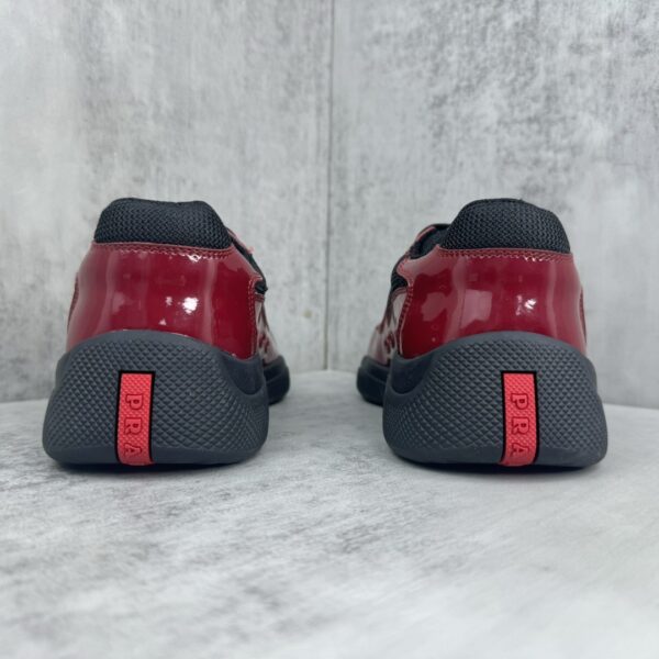 sy_no_B60F09D997ABE57CCDD049B29443F4A2_4 Prada America's Cup Burgundy Patent Mesh Sneaker
