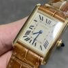 Cartier Tank Series Quartz Movement Date Display Waterproof Crocodile Leather Strap