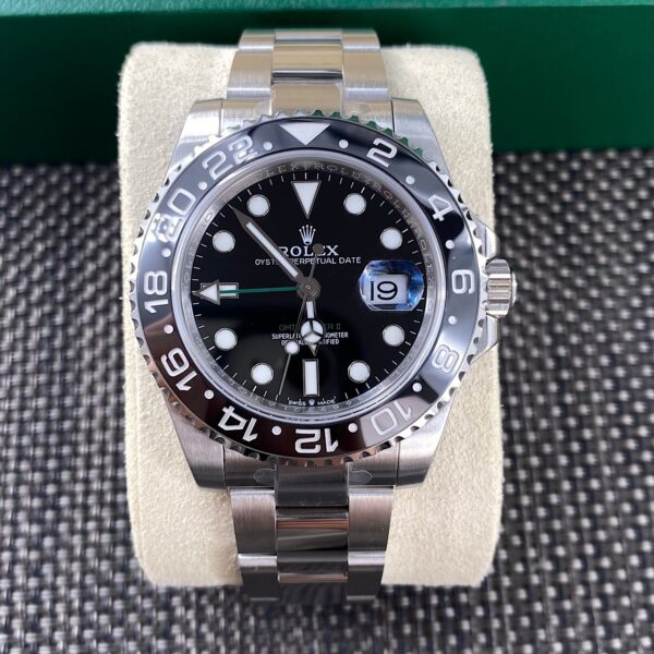 sy_no_B699315707EC78FD56B3AB5F367FAC9A_4 ROLEX Rolex Greenwich II automatic mechanical movement date display black dial