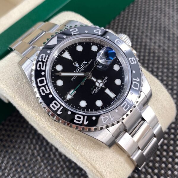 sy_no_B699315707EC78FD56B3AB5F367FAC9A_5 ROLEX Rolex Greenwich II automatic mechanical movement date display black dial